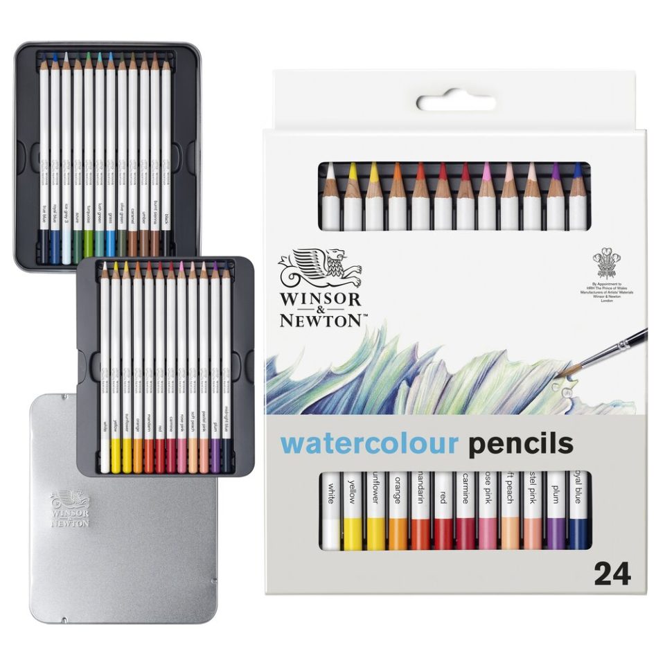 Set De 24 Crayons De Couleur Aquarellables Studio Collection Winsor Et Newton