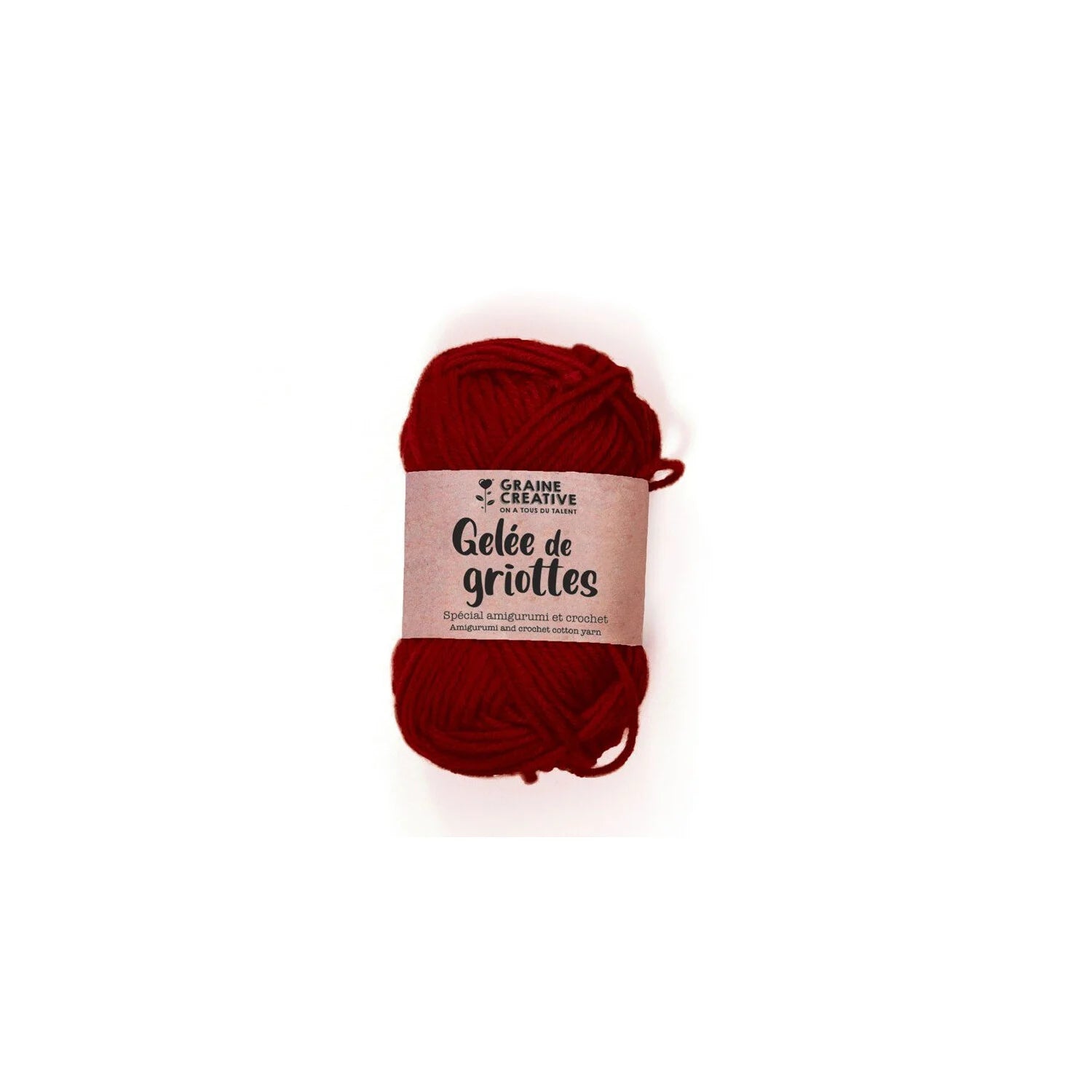 Fil De Coton Spécial Crochet Et Amigurumi 55 M - Rouge Bordeaux