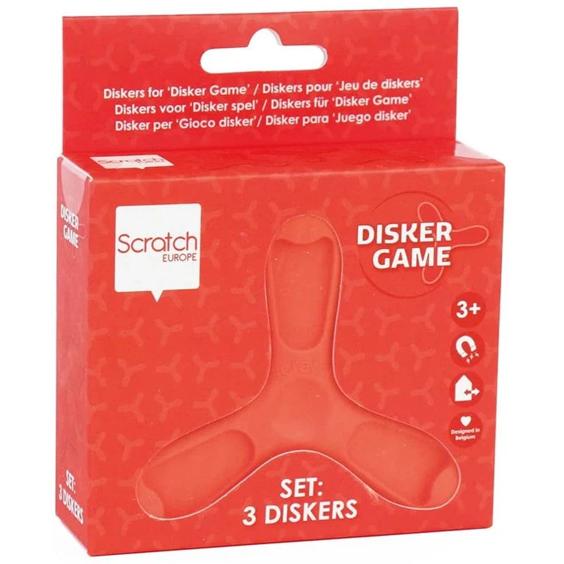 3x Diskers ROUGE pour jeu Disker Game