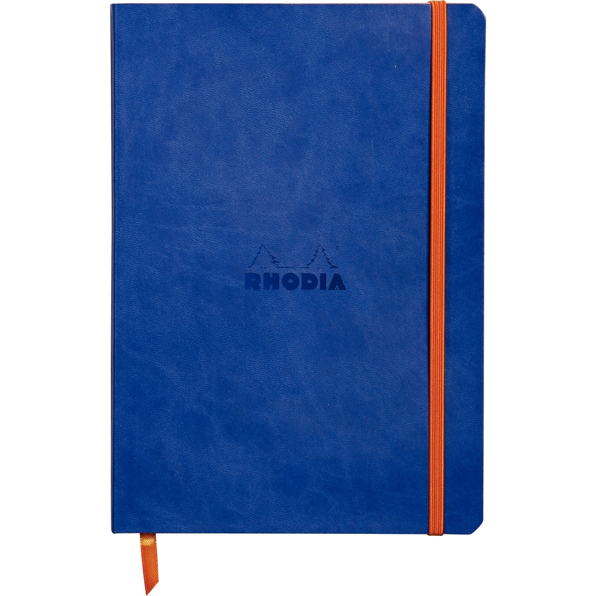 Carnet 160 pages RHODIARAMA format A5, ligné, couverture souple en simili cuir, bleu saphir