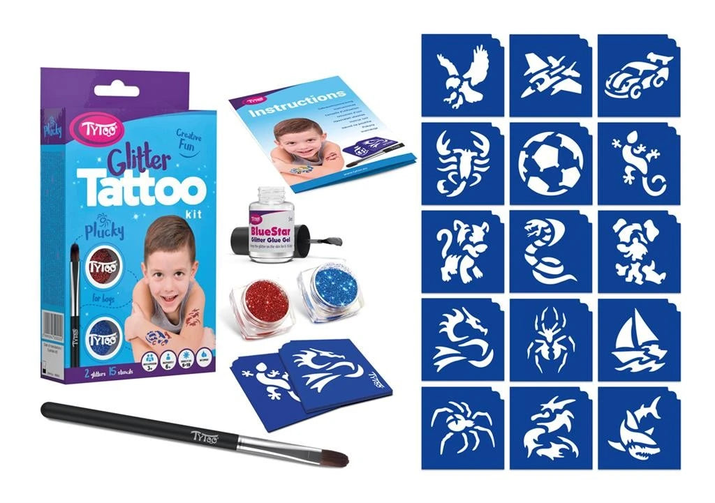 Kit de Tatouages Glitter Bleu