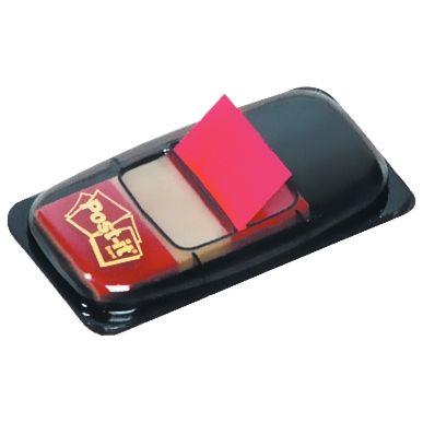 Carte de 50 index post-it repositionnables format 25,4 x 43 mm rouge