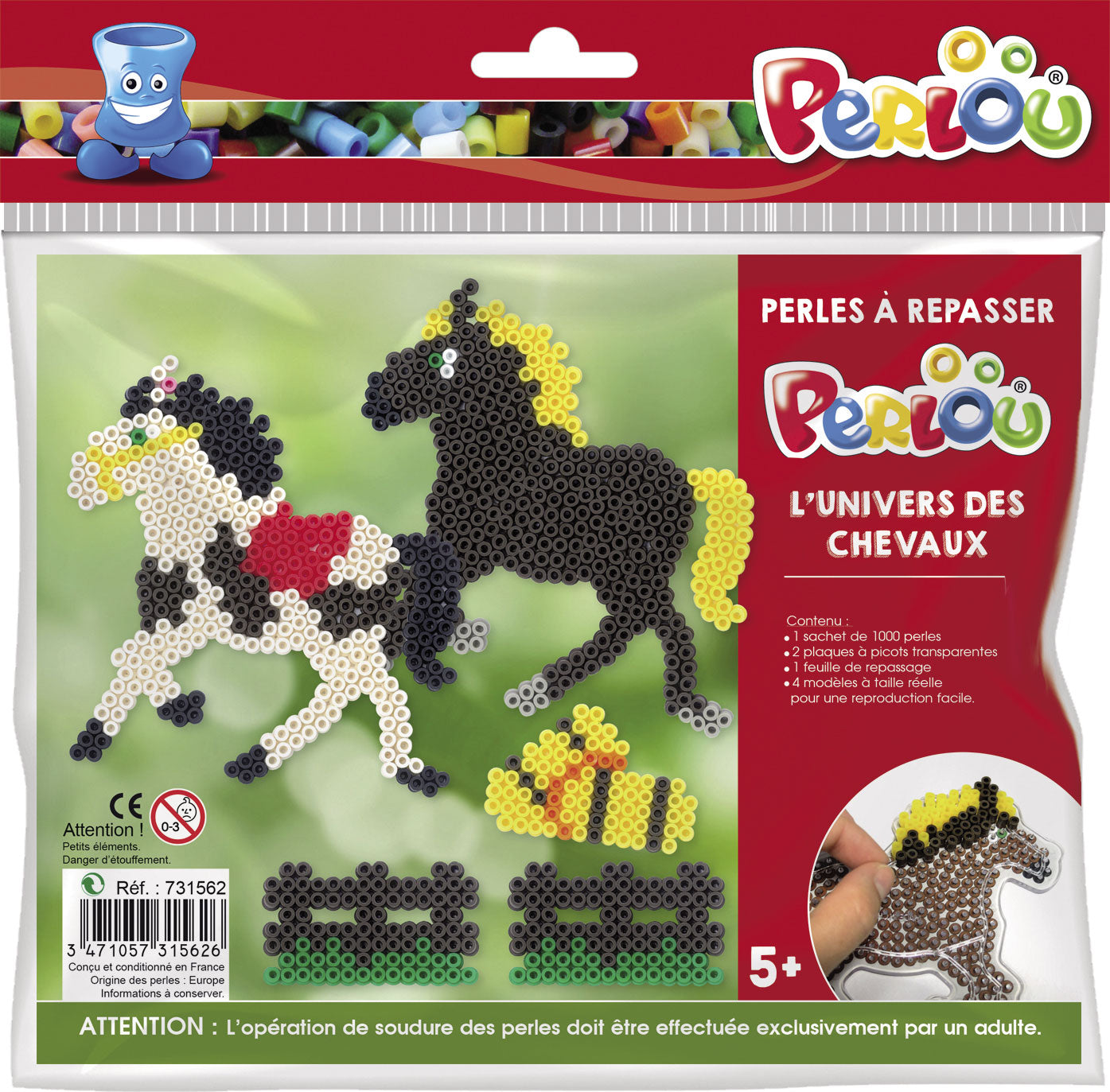 KIT PERLOU CHEVAUX 1000 PERLES