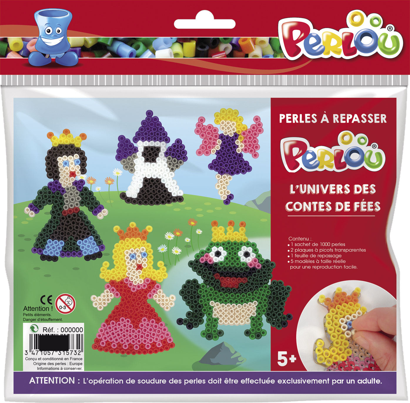 KIT PERLOU UNIVERS DES CONTES DE FEES 1000 PERLES