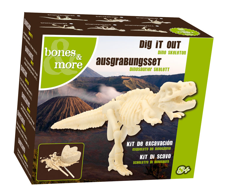 MINI SQUELETTE DE DINOSAURE A GRATTER Bones&More Dig-it-out