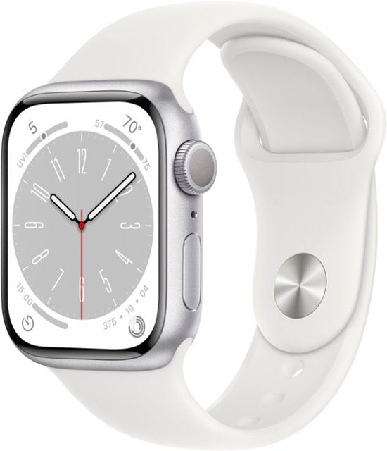 Apple Watch Series 8 OLED 41 mm Numérique 352 x 430 pixels Écran tactile Argent Wifi GPS (satellite)