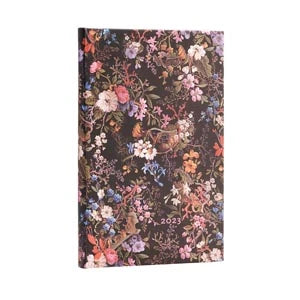 AGENDA SEMAINIER 13,5X21CM PAPERBLANKS FLORALIA MAXI 12 MOIS VERTICAL