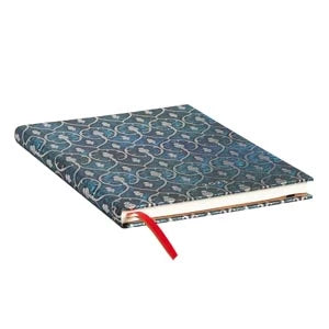 AGENDA SEMAINIER 18X23CM PAPERBLANKS VELOURS BLEU ULTRA 12 MOIS VERTICAL