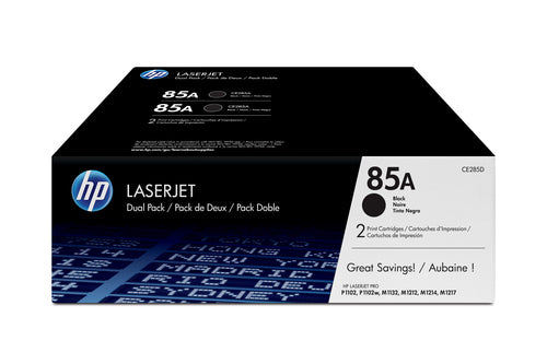 HP 85A pack de 2 toners noirs authentiques (CE285AD)