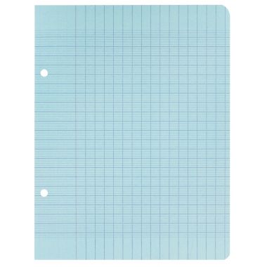 Sachet de 50 feuillets mobiles, format 17x22 cm, seyès, papier 80g, bleu