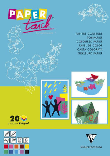 Bloc de 20 feuilles de papier couleur format A4 120g