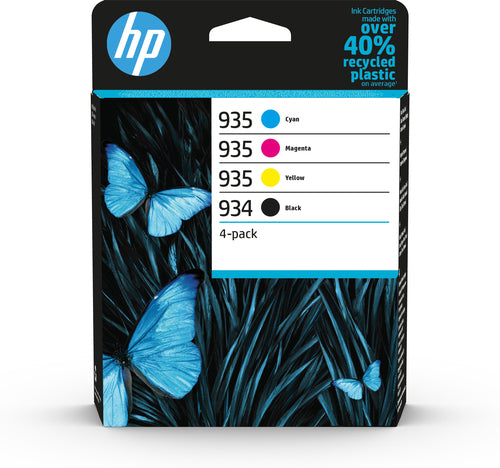 HP 934/935 pack de 4 cartouches noire, cyan, magenta, jaune authentiques (6ZC72AE)