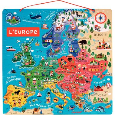 Puzzle magnétique 40 pièces, l'Europe