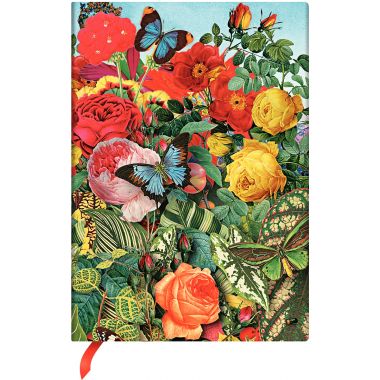 Carnet midi format 13x18 cm Jardin aux papillons