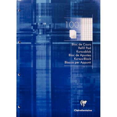 Bloc de cours 200 pages perforées A4 90g 5x5