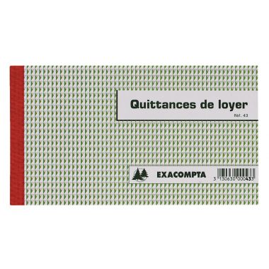 Manifold Quittances de Loyer 12,5 x 21 cm 50 triplicatas autocopiants
