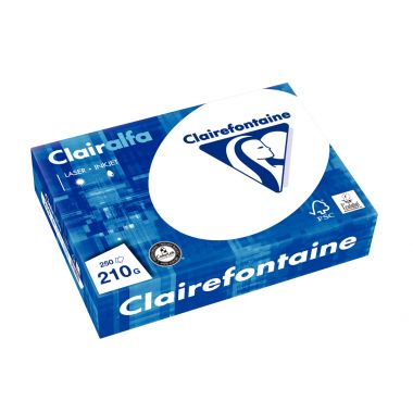 Paquet de 250 feuilles format A4 210g blanc CLAIRALFA