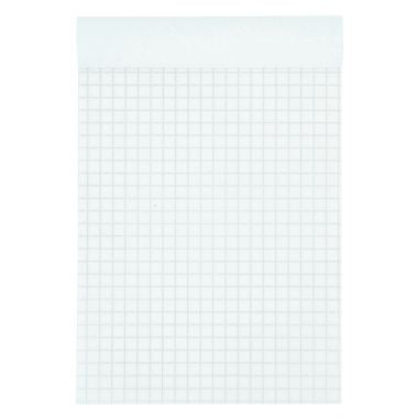 Bloc de bureau 100 feuilles, format A6, quadrillé 5x5, papier 60g