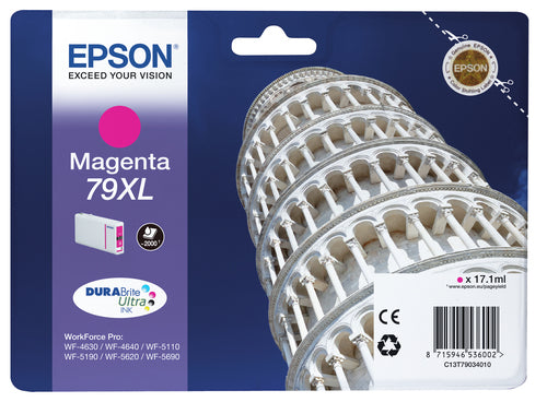 Epson TOUR DE PISE / 79XL cartouche jet d'encre magenta haute capacité authentique (T790340)