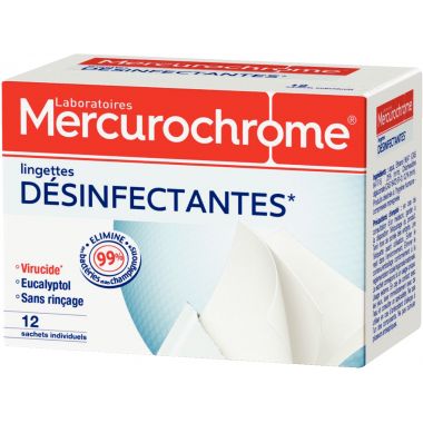 Boite de 12 lingettes désinfactantes