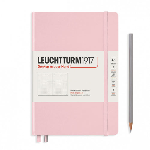 Carnet format  A5 couverture rigide pointillé coloris rose poudre