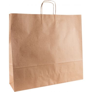 Sac kraft brun 40+16x45cm poignées torsadées