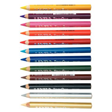 Etui de 12 crayons de couleur Triple one assortis