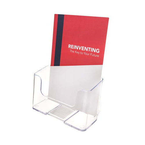 Porte-brochures vertical 1 compartiment 148x210mm transparent