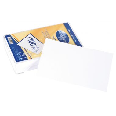 Boite de 100 cartes de visite blanches82X128mm 210g