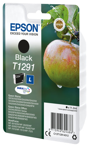 Epson POMME cartouche jet d'encre noire haute capacité authentique (T129140)