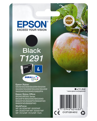 Epson POMME cartouche jet d'encre noire haute capacité authentique (T129140)