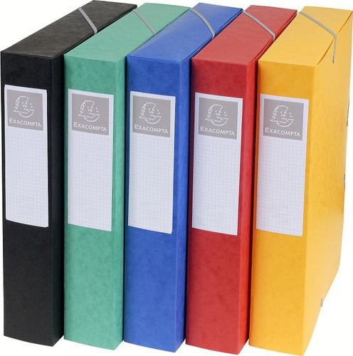 Boîte de classement en carte lustrée CARTOBOX dos 6 cm, coloris assortis