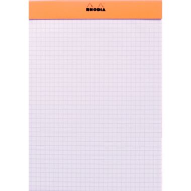 Bloc de bureau RHODIA 80 feuilles, format A5, quadrillé 5x5, papier blanc 80g