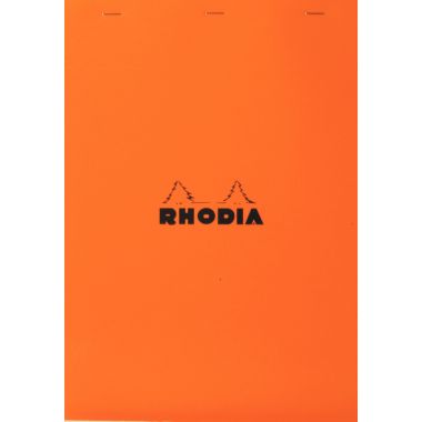 Bloc de bureau RHODIA 80 feuilles, format A5, quadrillé 5x5, papier blanc 80g