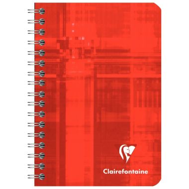 Carnet à reliure intégrale 100 pages CLAIREFONTAINE, format 9x14 cm, quadrillé 5x5, papier 90g