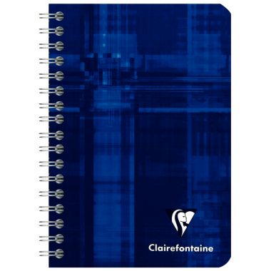 Carnet à reliure intégrale 100 pages CLAIREFONTAINE, format 9x14 cm, quadrillé 5x5, papier 90g