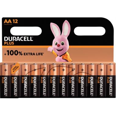 Blister de 12 Piles 1.5V PLUS à la marque Duracell LR06