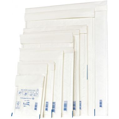 Carton de 100 pochettes blanches bulles d'air 150x210mm