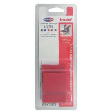 Blister 3 cassettes ref 6/4750 encre rouge