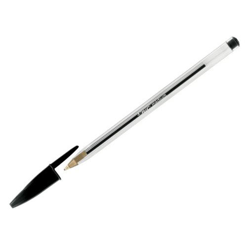 Stylo bille Cristal pointe moyenne noir - BIC