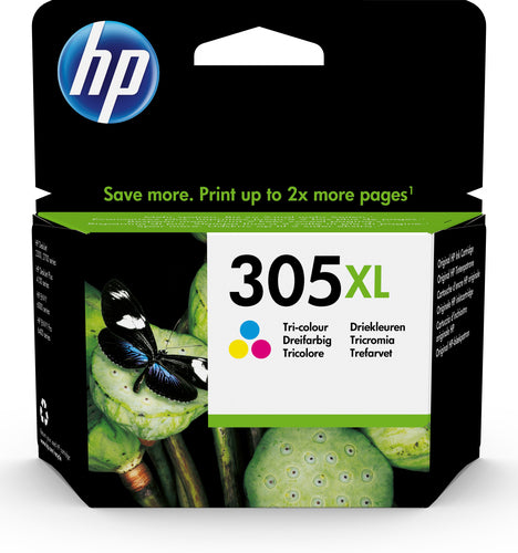 HP 305XL cartouche d'encre trois couleurs grande capacité authentique (3YM63AE)