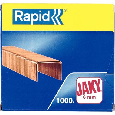 Boîte de 1 000 agrafes Rapid Jaky 6 cuivrée