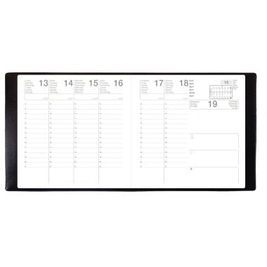 Agenda semainier EXDI 16x16cm noir