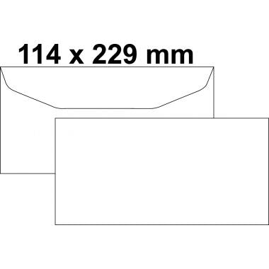 Boite de 1000 enveloppes blanches 114x229mm 80g mécanisables