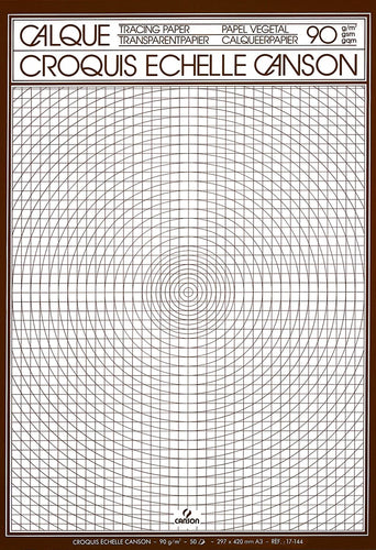 Bloc de 50 feuilles de papier calque 29,7x42cm 90g