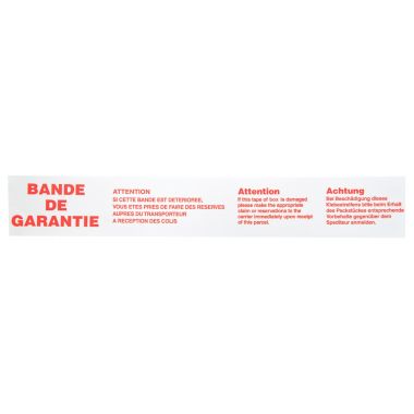 Lot de 6 rouleaux adhésifs "Bande de garantie" 66mx50mm