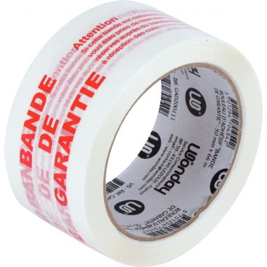 Lot de 6 rouleaux adhésifs "Bande de garantie" 66mx50mm