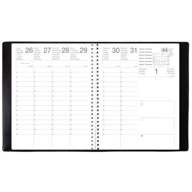 Agenda semainier EXDI 21x27cm spirale noir