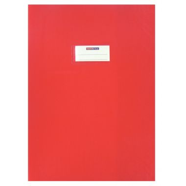 Protège-cahier en PVC épaisseur 21/100ème format 21 x 29,7 cm coloris rouge