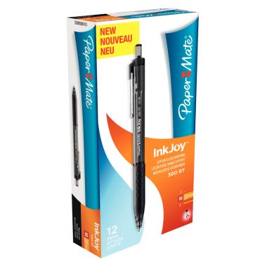 Stylo bille Inkjoy 300 rétractable pointe moyenne noir